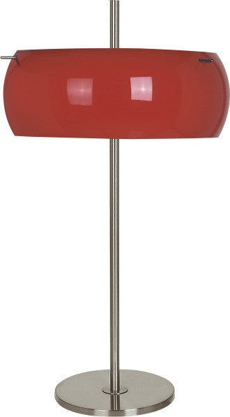Ital Studio Guzzi Table Lamp in Rust Color and Nickel