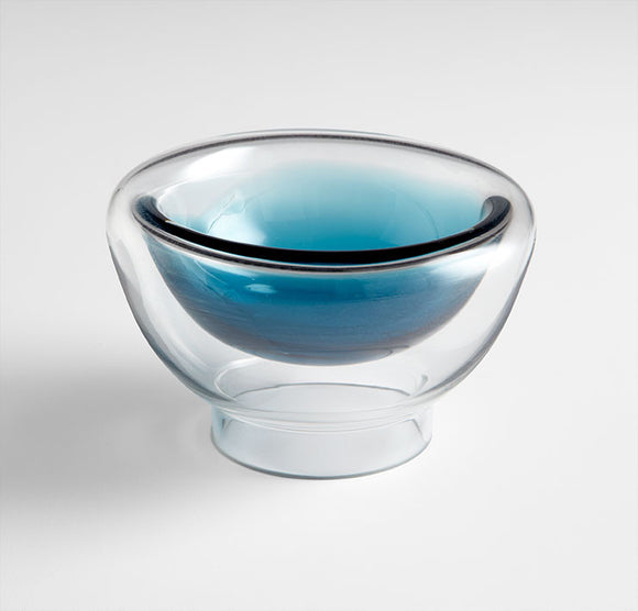 Cyan Design 06122 Bowl in Clear and Cobalt