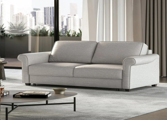The Charleston is one of Luonto’s most elegant and practical designs. The Charleston presents a traditional rolled arm which then is smoothly blended into the backtrack of the arm. This design allows the Charleston Queen King Sofa Sleeper to be unique. As usual, to fulfill Luonto’s commitment to practicality, Luonto has provided plenty of rest space and a terrific transitional design to save living space.