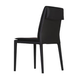 Bellini Imports Daisy Dining Chair in Black Leather Seat and Base