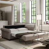 The Gloria Queen Loveseat Sleeper is Luonto’s most timeless and practical creation. The beautiful rolled structure of each arm allows the Gloria Queen Loveseat Sleeper to be unique. As usual, to fulfill Luonto’s commitment to practicality, Luonto has provided plenty of rest space and a terrific transitional design to save living space.
