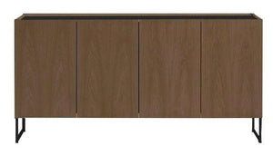 Skovby 404 Sideboard in Walnut Wood with Black Steel Legs