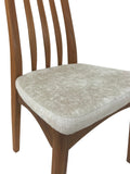 Sun Cabinet BL6 Dining Chair in Teak with New Beige Fabric Seat