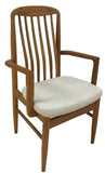 Sun Cabinet BL10 Armchair in Teak with New Beige Fabric Seat