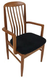 Sun Cabinet BL10 Armchair in Cherry with Black Fabric Seat