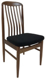 Sun Cabinet BL10 Dining Chair in Walnut with Black Fabric Seat