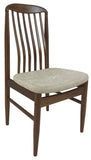Sun Cabinet BL10 Dining Chair in Walnut with New Beige Fabric Seat