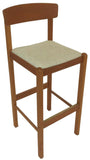 Sun Cabinet BL24 Barstool in Teak with Stone Fabric Seat