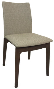 Skovby SM 63 Dining Chair with a Lacquered Walnut Frame and a Rose Fabric Seat