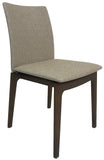 Skovby SM 63 Dining Chair with a Lacquered Walnut Frame and a Rose Fabric Seat