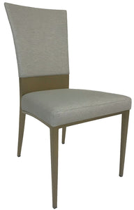 Elite Modern Carina 4018 Dining Chair in Dune Taupe Sparkling Fabric and Sahara Metal