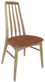 Koefoed Eva Dining Chair with an Orange Washed Microfiber Seat and Maple Frame