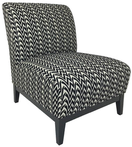Lazar Dana Occasional Chair with a Union Station Fabric Seat and Black Wood Legs