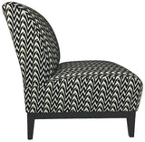 Lazar Dana Occasional Chair with a Union Station Fabric Seat and Black Wood Legs