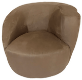 Lazar Scroll Swivel Chair High Left Arm in Pro-suede Cappuccino Fabric
