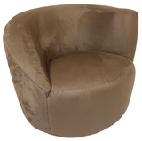 Lazar Scroll Swivel Chair High Left Arm in Pro-suede Cappuccino Fabric