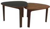 Skovby SM 207 Coffee Table with Walnut Legs and a Black Nano Laminate Top