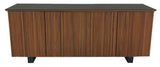 Sun Cabinet 215050 Sideboard in Teak and Matte Black Glass