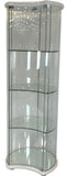 Star Lunato 6601 Display Cabinet in White High Gloss, Glass, and Metal