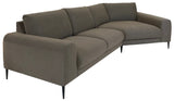 Luonto Joy Sectional with Live Beige Fabric and Black Legs