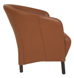 Preben Schou Bruzzi Chair in Cognac Leather and Wood Legs