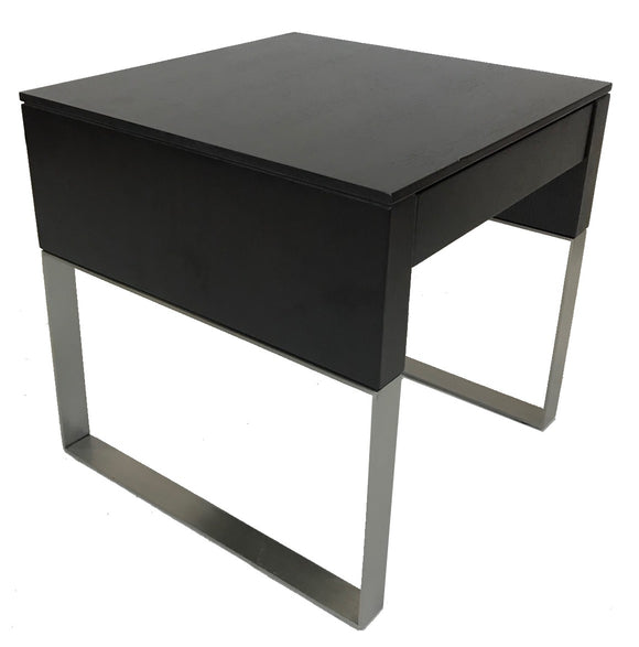 BDI Furniture Cascadia 1746 End Table in Espresso Wood and Metal Legs