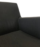 Boliya B09/1 Easy Chair with Black Fabric and Metal Legs