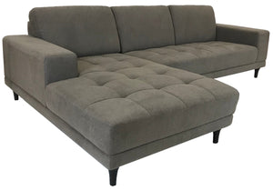 Kuka B749 Sectional in Taupe Fabric and Wood Legs