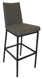 Amisco Linea 40320 Barstool in Coral Pepper Fabric and Black Legs