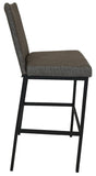 Amisco Linea 40320 Barstool in Coral Pepper Fabric and Black Legs