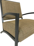 Amisco Rome 30426 Occasional Chair with Wheat Fabric and Metal Legs