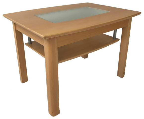 Toften 238 End Table in Beech and Glass
