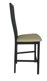 IMS Scala Counter Stool with a Cream Vinyl Seat and Black Wood Base