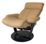 Balance Pasadena Recliner in Sand Leather and Black Base