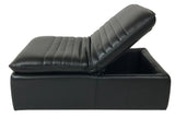 HTL ACC-5204 Storage Ottoman in Black Leather