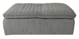 HTL ACC-5204 Storage Ottoman in Grey White Fabric