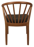 J.L. Moller 50 Dining Chair in Cherry Wood and Chocolate Fabric