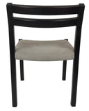 J.L. Moller 401 Dining Chair with a Grey Andante Fabric Seat and a Wenge Frame