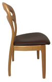 J.L. Moller 355 Dining Chair with a Brown Leather Seat and Steamed Beech Frame