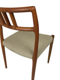 J.L. Moller 79 Dining Chairs in Teak with a Beige Rune Fabric Seat