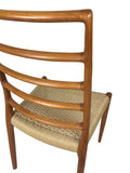 J.L. Moller 82 Dining Chair in Teak Wood with a Rope Seat