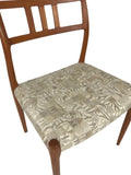 J.L. Moller 79 Dining Chairs in Teak with a Mallorca Fabric Seat