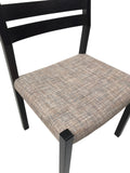 J.L. Moller 401 Dining Chair in Wenge with a Grey Fabric Seat