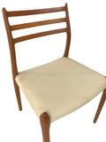 J.L. Moller 78 Dining Chair in Teak Wood and Andante Beige Fabric