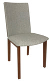 Skovby SM 51 Dining Chair in Cherry Wood and Lind Grey Fabric
