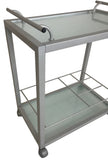 IMS Zen Bar Cart with Frosted Glass and Aluminum