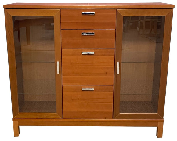 Gangso Mobler 458 Aspen Sideboard in Cherry and Glass