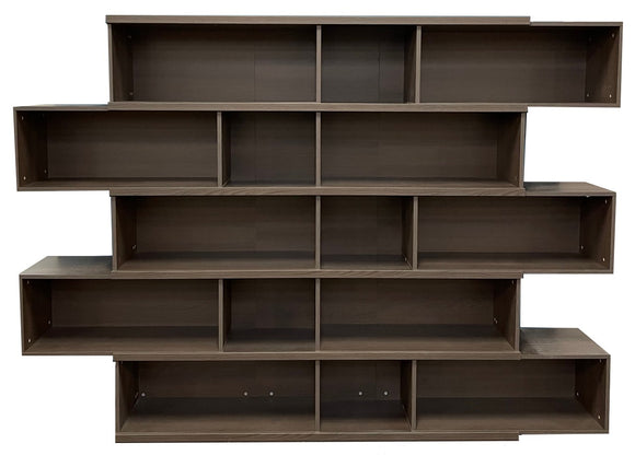 Scanbirk 79440 Move Bookcase in Anthracite Stained Oak