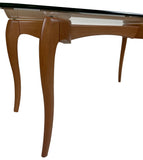 IMS Antares Dining Table in Cherry and Glass