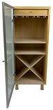 Instyle 721 Wine Collector in Maple and Frosted Glass